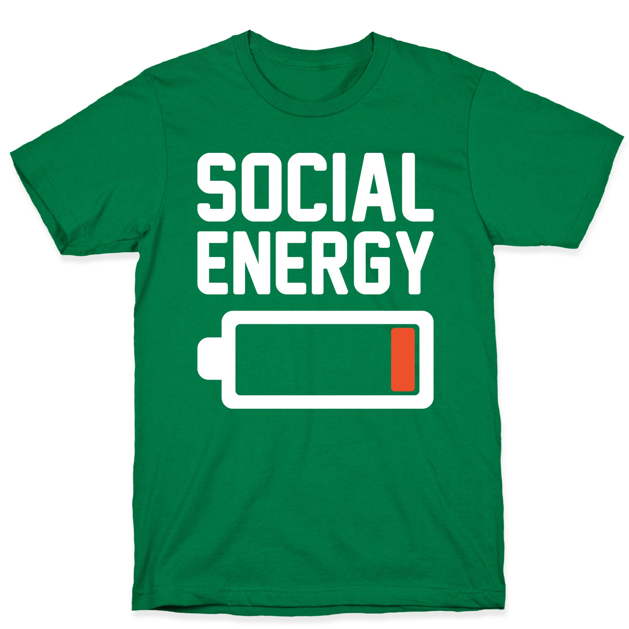 Social Energy Low White Print T-Shirt